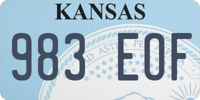 KS license plate 983EOF