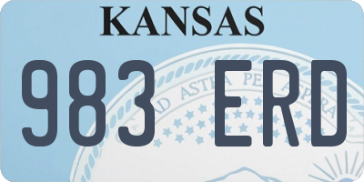KS license plate 983ERD
