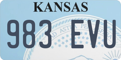 KS license plate 983EVU