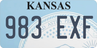 KS license plate 983EXF