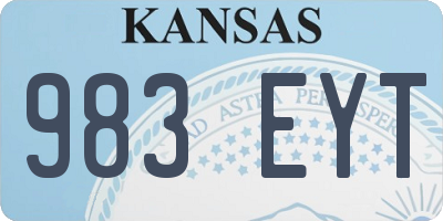 KS license plate 983EYT