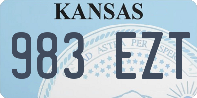 KS license plate 983EZT