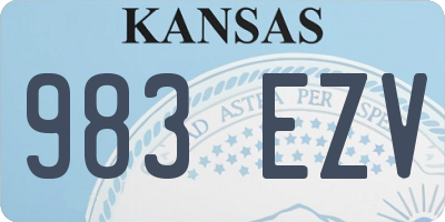 KS license plate 983EZV