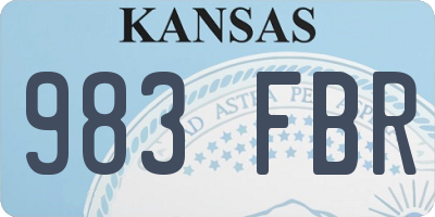 KS license plate 983FBR