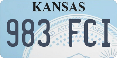 KS license plate 983FCI