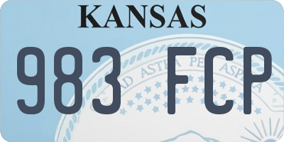 KS license plate 983FCP