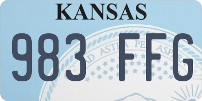 KS license plate 983FFG