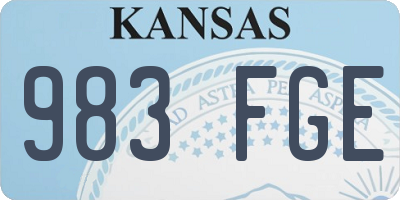 KS license plate 983FGE