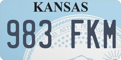 KS license plate 983FKM