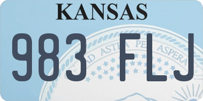 KS license plate 983FLJ