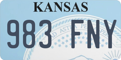 KS license plate 983FNY