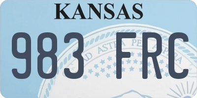 KS license plate 983FRC