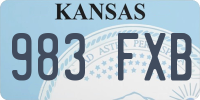 KS license plate 983FXB