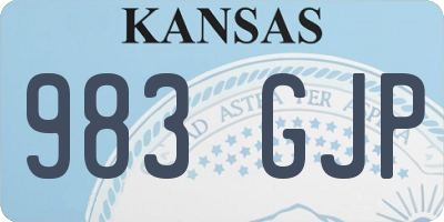 KS license plate 983GJP