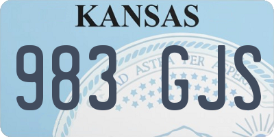 KS license plate 983GJS