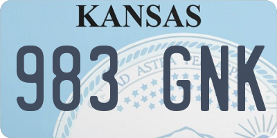 KS license plate 983GNK
