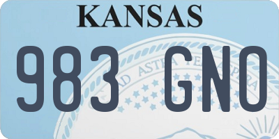 KS license plate 983GNO