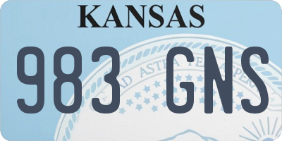 KS license plate 983GNS