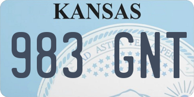 KS license plate 983GNT