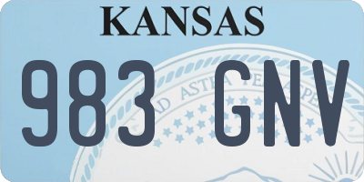 KS license plate 983GNV