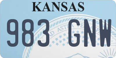 KS license plate 983GNW