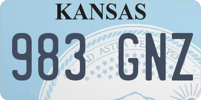 KS license plate 983GNZ