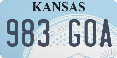 KS license plate 983GOA