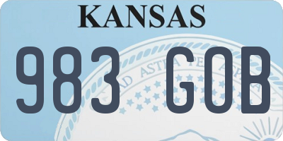 KS license plate 983GOB