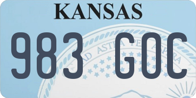 KS license plate 983GOC