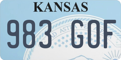 KS license plate 983GOF