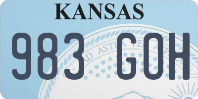 KS license plate 983GOH