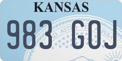 KS license plate 983GOJ