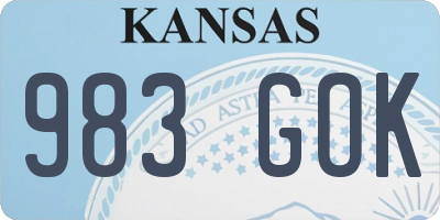 KS license plate 983GOK