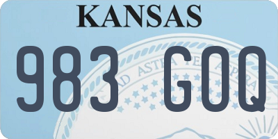 KS license plate 983GOQ