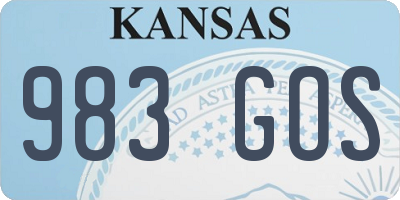 KS license plate 983GOS