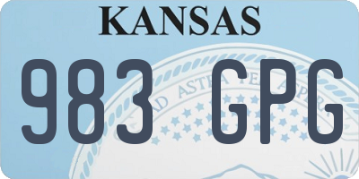 KS license plate 983GPG