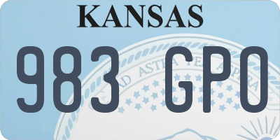 KS license plate 983GPO