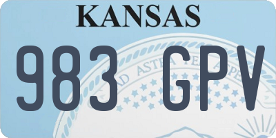 KS license plate 983GPV