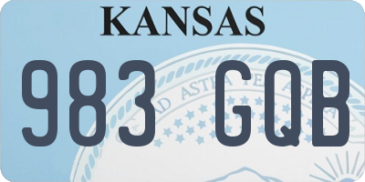 KS license plate 983GQB