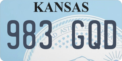 KS license plate 983GQD