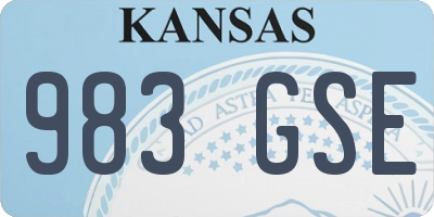 KS license plate 983GSE