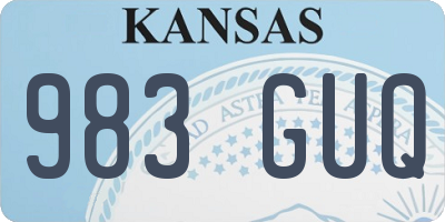 KS license plate 983GUQ