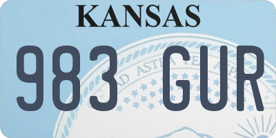 KS license plate 983GUR