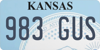 KS license plate 983GUS
