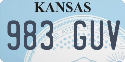 KS license plate 983GUV