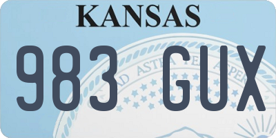 KS license plate 983GUX