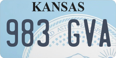 KS license plate 983GVA