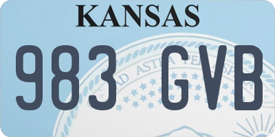 KS license plate 983GVB