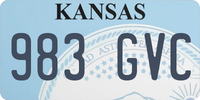 KS license plate 983GVC