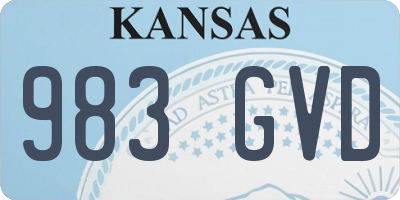 KS license plate 983GVD